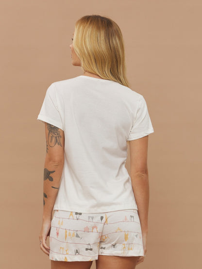 Anna Kock® Pijama Short Doll Remera Manga Corta · Ref#2925