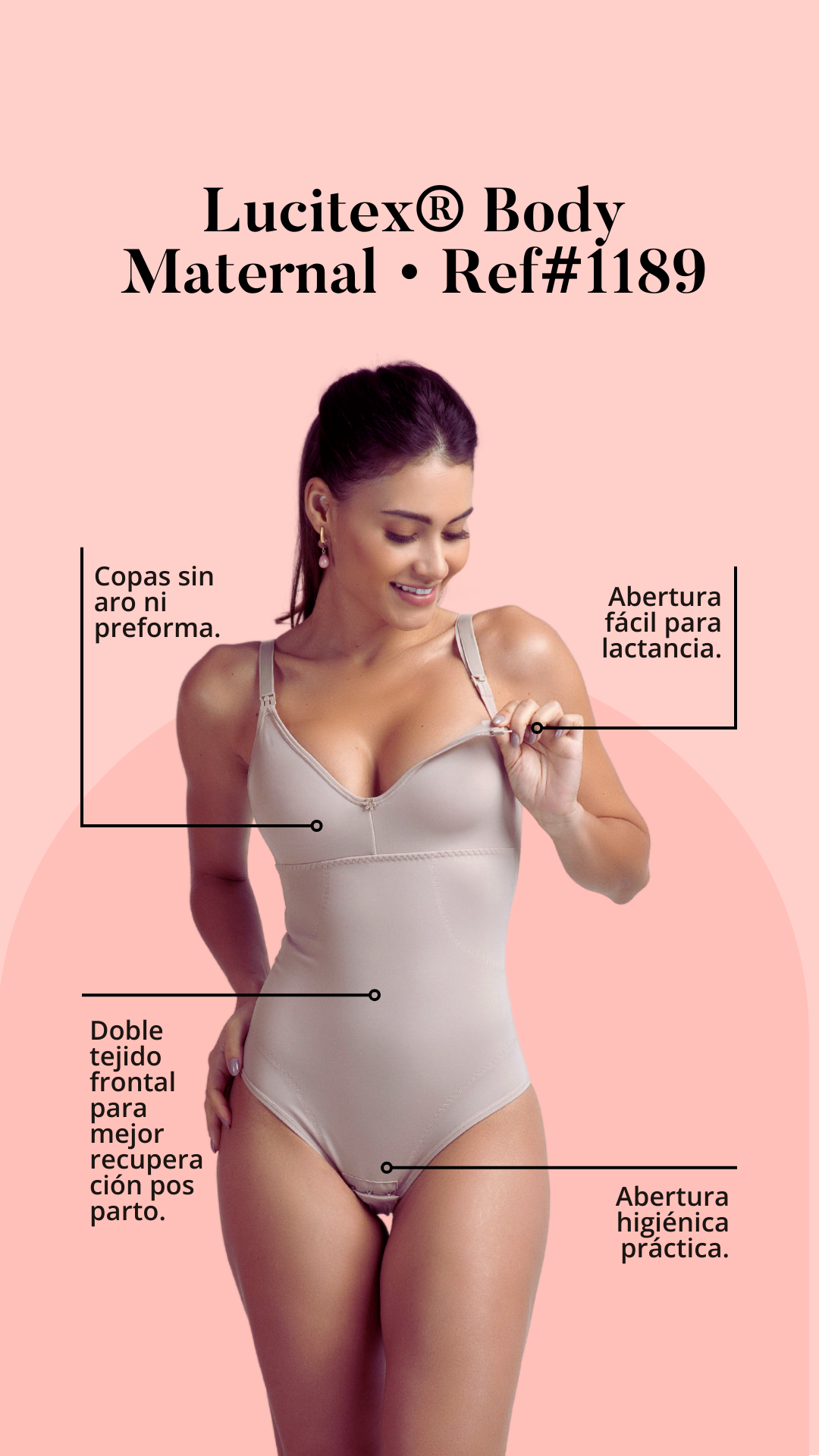 Lucitex® Body Modelador Maternal · Ref#1189